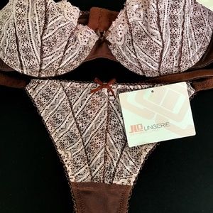 JLO Jennifer Lopez lingerie set in beautiful JLO pink/brown